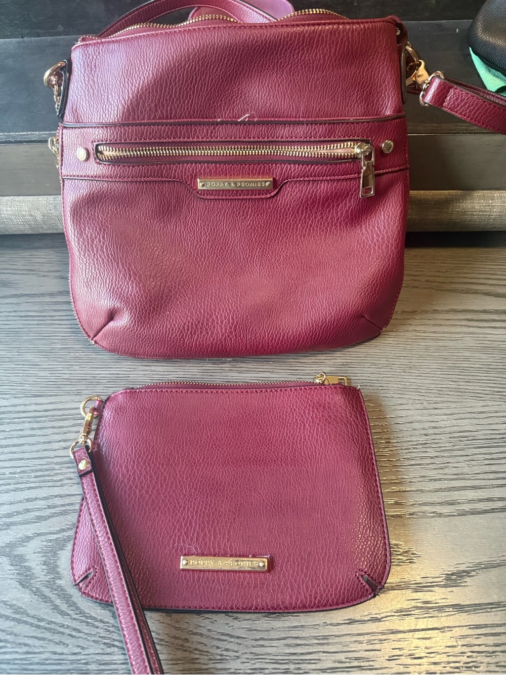 Poppy and Peonies Berry Everyday Crossbody